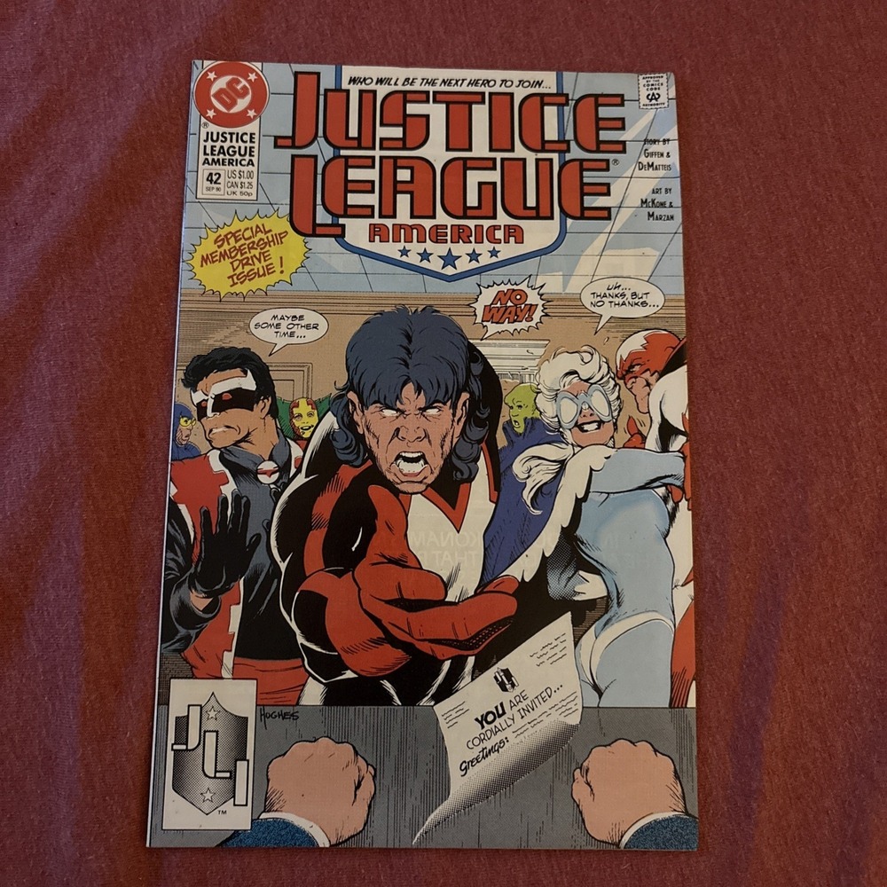 DC Comics Justice League America #42 Sep 1990 Copper Age Comic Book